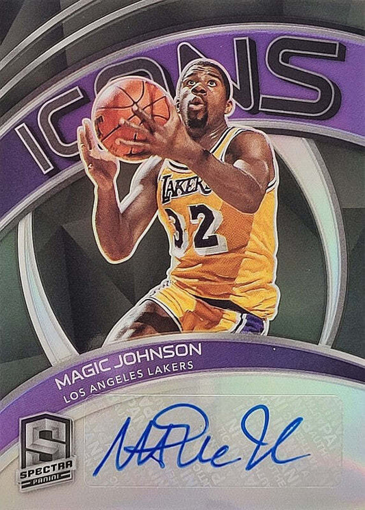 Magic Johnson - 2020/21 Panini Spectra Prizm - Auto /49