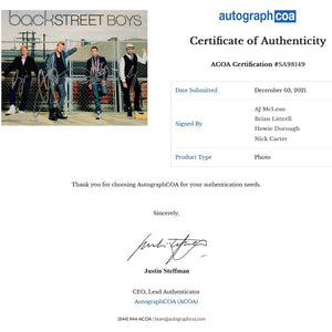 Backstreet Boys Autogramm 20 x 25 cm mit COA (ACOA)