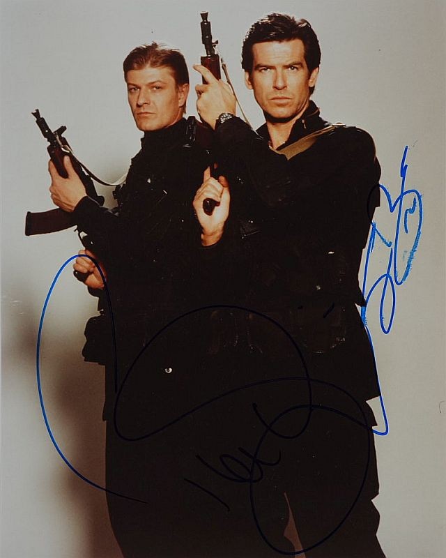 Brosnan & Bean (James Bond) 20x25 cm Autogramm mit COA (ACOA)