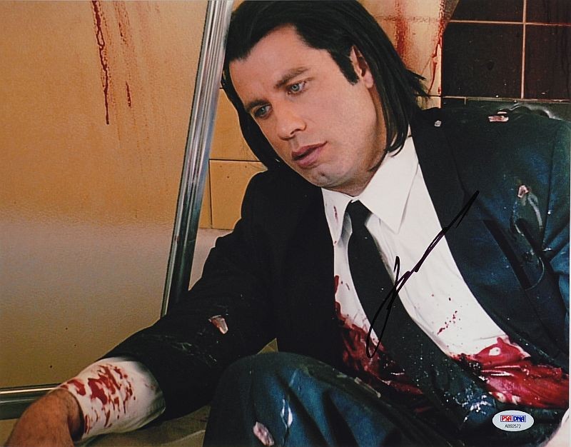 ohn Travolta (Pulp Fiction) 28x36 cm Autogramm mit COA (PSA/DNA)