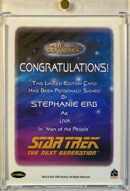 Stephanie Erb als "Liva" - Star Trek Next Generation - 2015 Rittenhouse - Auto