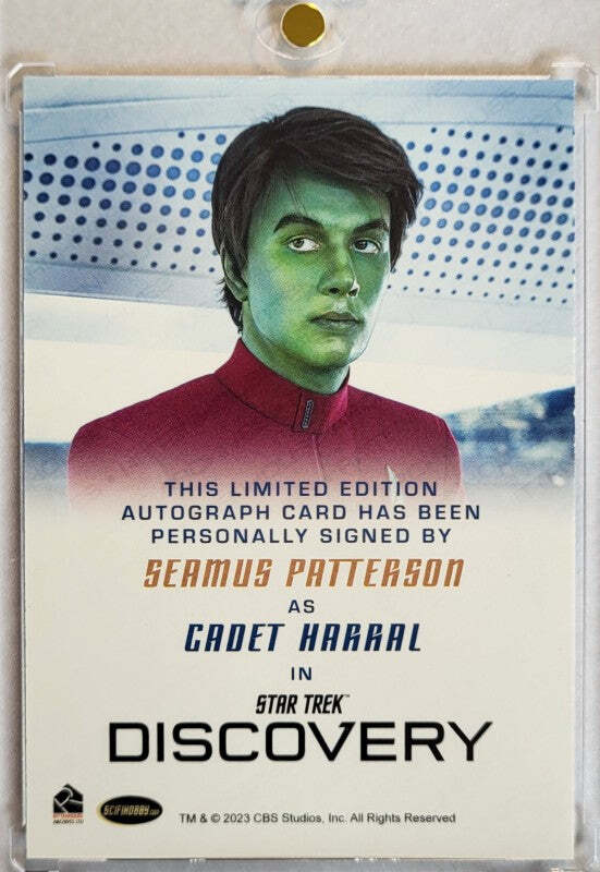 Seamus Patterson als "Cadet Harral"  Star Trek Discovery 2023 Rittenhouse - Auto