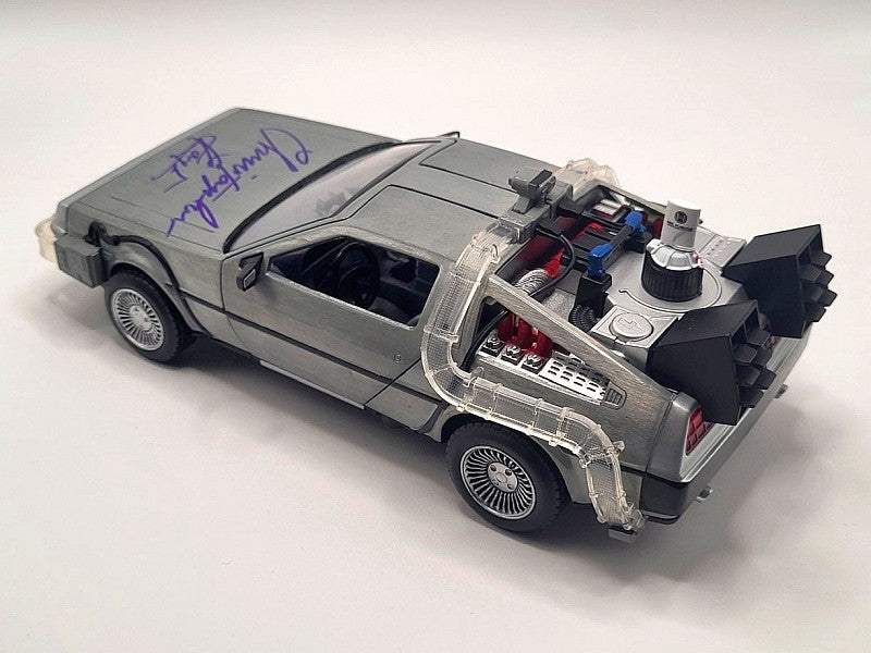 Christopher Lloyd Autogramm auf DeLorean "Zurück in die Zukunft" mit COA Beckett