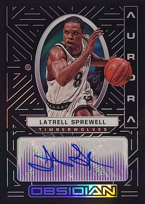 Latrell Sprewell - 2021/22 Panini Obsidian - Auto /75