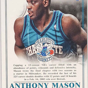 Anthony Mason (+) - 2012/13 Panini Crusade - Auto