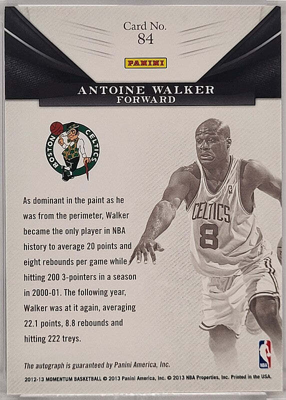 Antoine Walker - 2012/13 Panini Monumental Marks - Auto /99