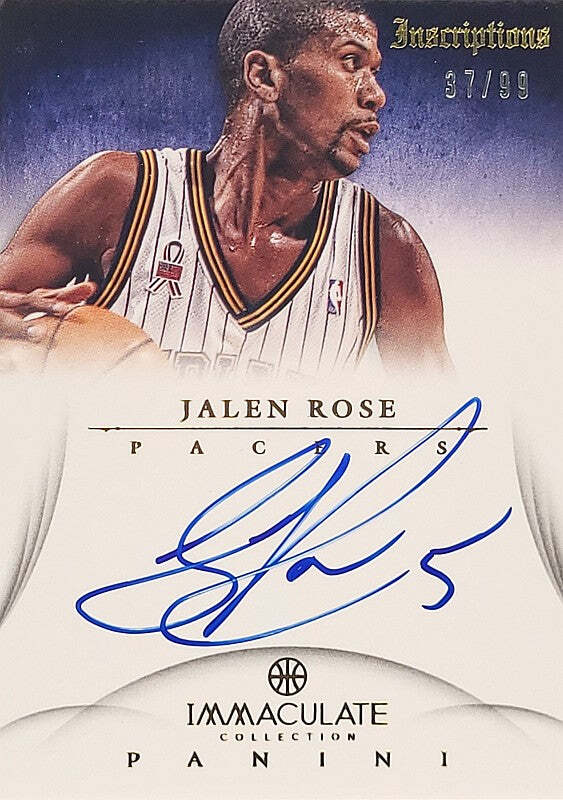 Jalen Rose - 2012/13 Panini Immaculate - Auto /99