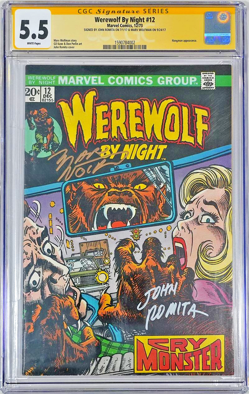 Werewolf by Night #12 (1973) CGC SS 5.5 signierter Comic Wolfman / Romita