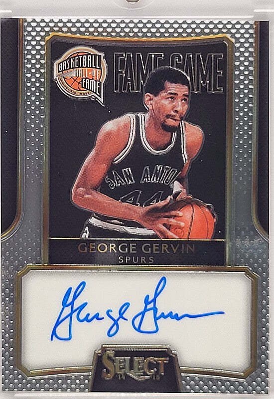 George Gervin - 2014/15 Panini Select - on card Auto /149