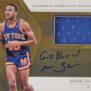 Mark Jackson - 2018/19 Panini Opulence - Game Worn Jersey Patch - Auto /79