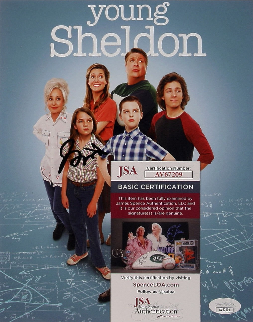 Ian Armitage (Young Sheldon) Originalautogramm 20 x 25 cm mit COA (JSA)