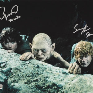 Elijah Wood & Sean Astin (Herr der Ringe) 28x36 cm Autogramm mit COA (Beckett)