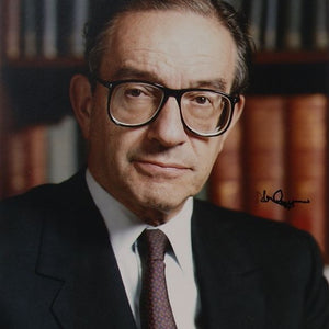Alan Greenspan (ehem. Fed Vorsitzender) 20 x 25 cm Autogramm mit COA (JSA)