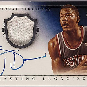 Joe Dumars - 2013/14 Panini Nat. Treasures - game worn Patch - on card Auto /49