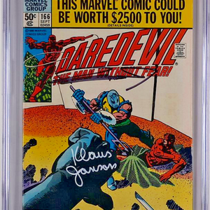 Daredevil #166 (1980) CGC SS 8.5 signierter Comic Klaus Janson / Frank Miller