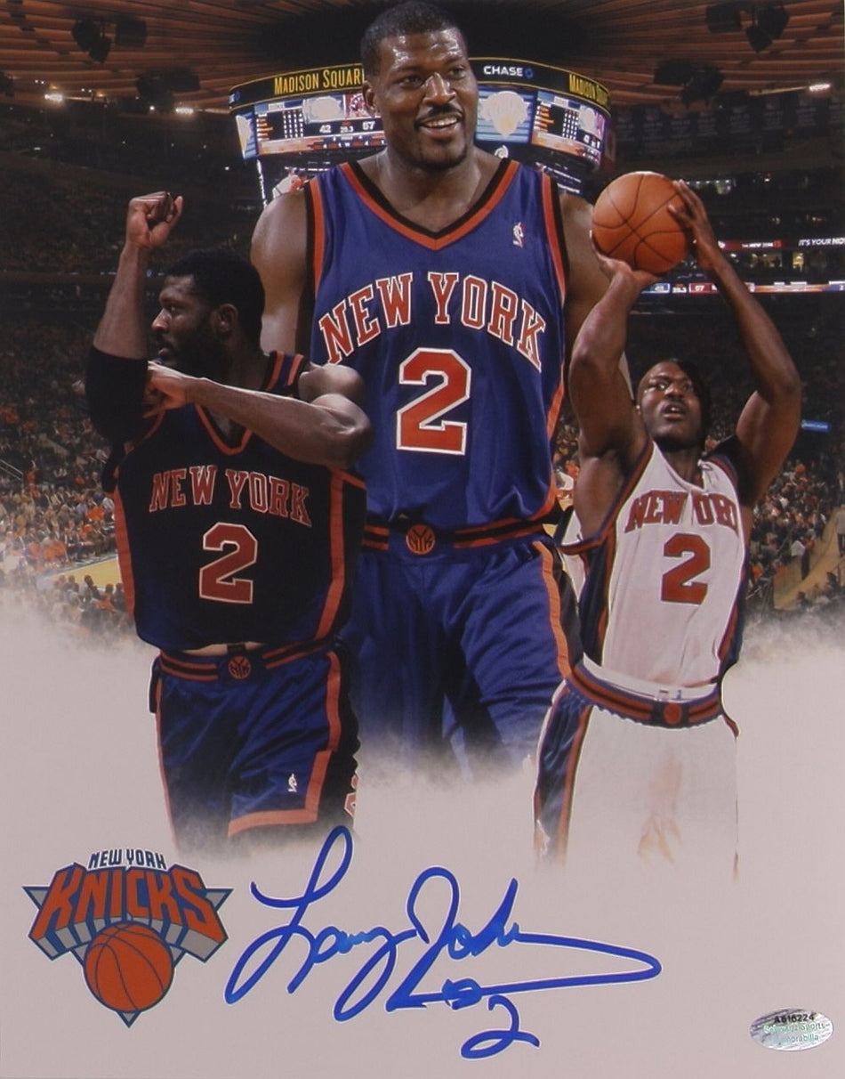 Larry Johnson (New York Knicks) 20 x 25 cm Autogramm mit COA (Schwartz Sports)