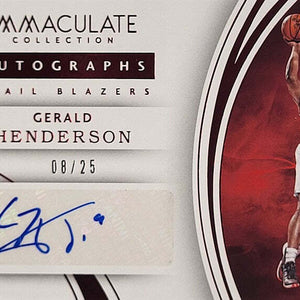 Gerald Henderson - 2015/16 Panini Immaculate - Auto /25