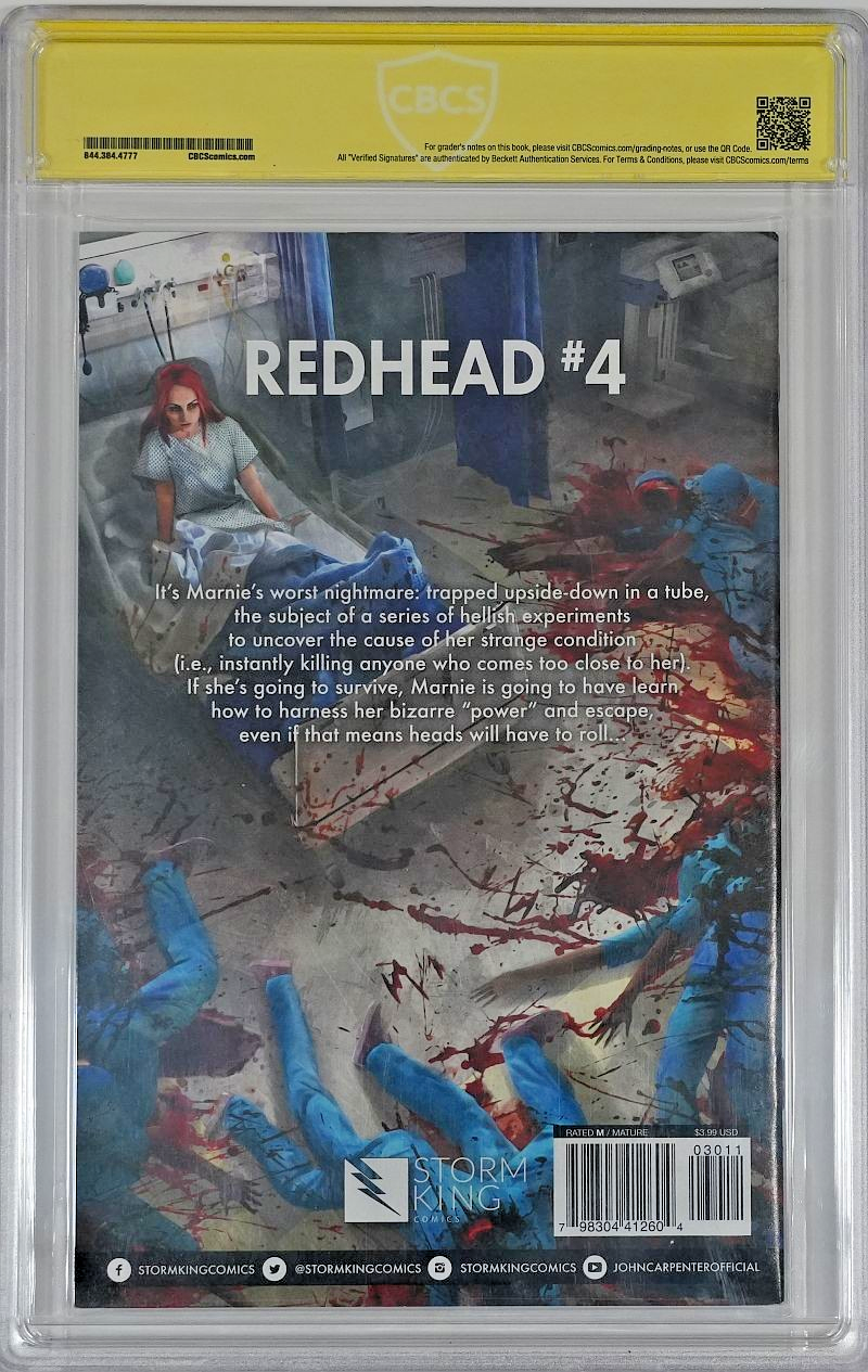 Redhead #4 (2020) CBCS 9.6 signierter Comic Carpenter / King
