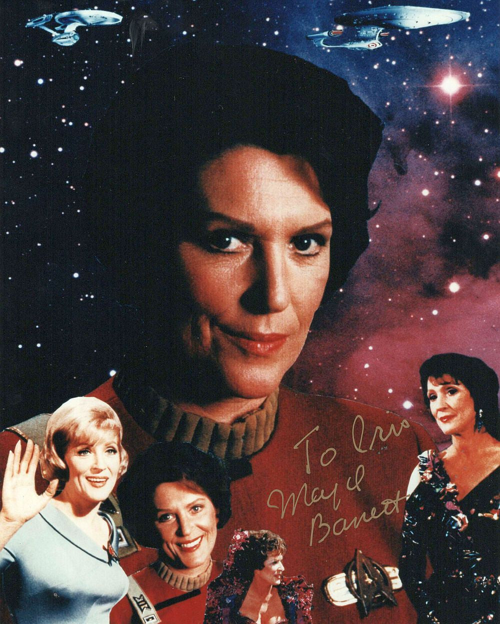 Autogramm Majel Barrett (Star Trek) 20 x 25 cm