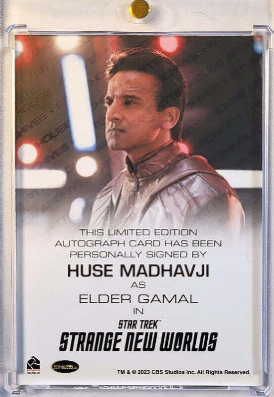 Huse Madhavji als "Elder Gamal" - Star Trek SNW - 2023 Rittenhouse - Auto