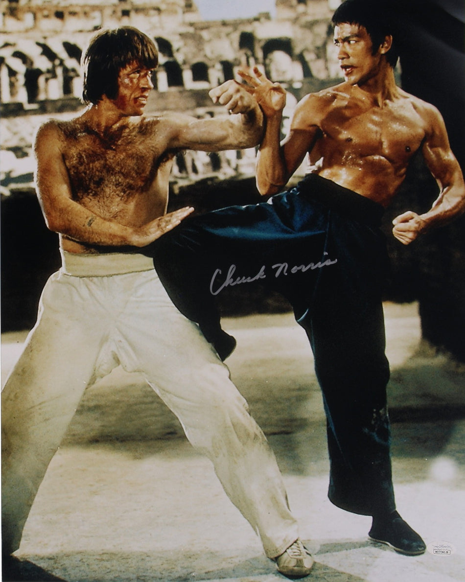 Chuck Norris Originalautogramm 40 x 50 cm mit COA (JSA)