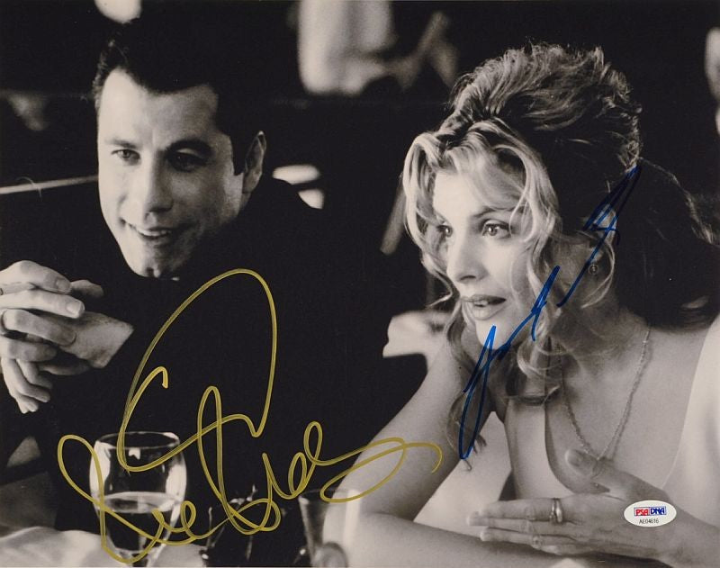 John Travolta & Rene Russo (Get Shorty) 28x36 cm Autogramm mit COA (PSA/DNA)