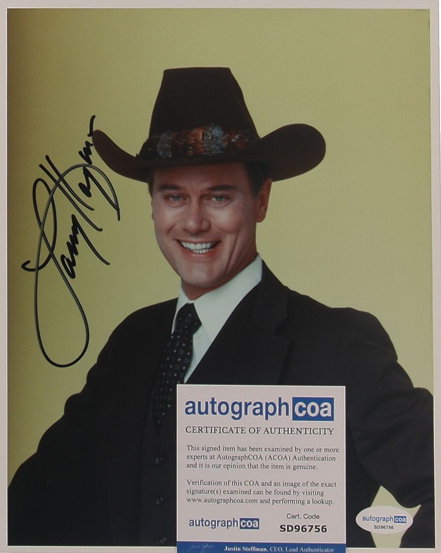 Larry Hagman (J.R. Ewing – Dallas) 20 x 25 cm Autogramm mit COA (ACOA)