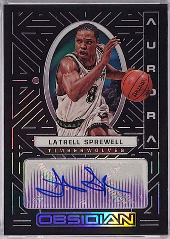 Latrell Sprewell - 2021/22 Panini Obsidian - Auto /75