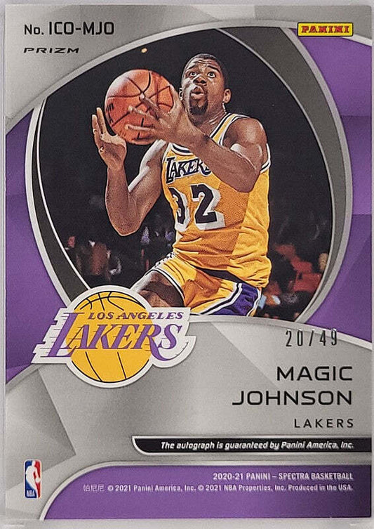 Magic Johnson - 2020/21 Panini Spectra Prizm - Auto /49