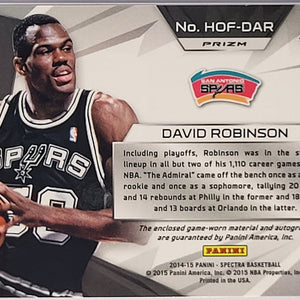 David Robinson - 2014/15 Panini Spectra - Game worn Patch - on card Auto /35