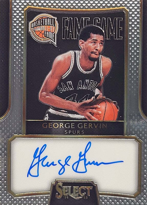 George Gervin - 2014/15 Panini Select - on card Auto /149
