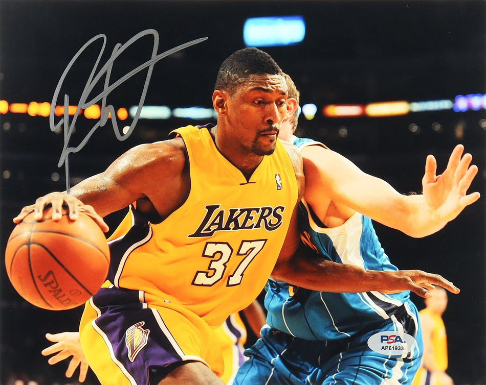 Metta Sandiford-Artest (Los Angeles Lakers) 20 x 25 cm Autogramm mit COA (PSA)