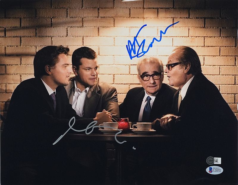 Matt Damon & Martin Scorsese 28x36 cm Autogramm mit COA (Beckett)