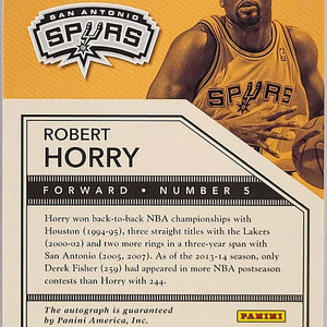 Robert Horry - 2014/15 Panini Gold Standard - Auto /149