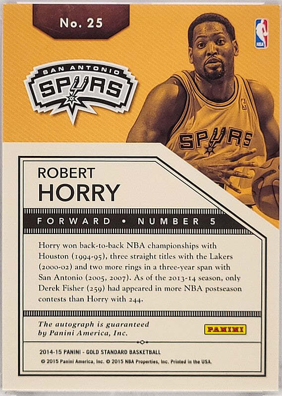 Robert Horry - 2014/15 Panini Gold Standard - Auto /149