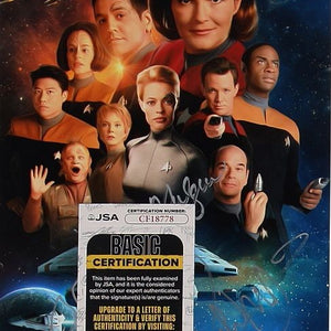 Star Trek Voyager CAST - 20x30 cm Autogramm mit COA (JSA)