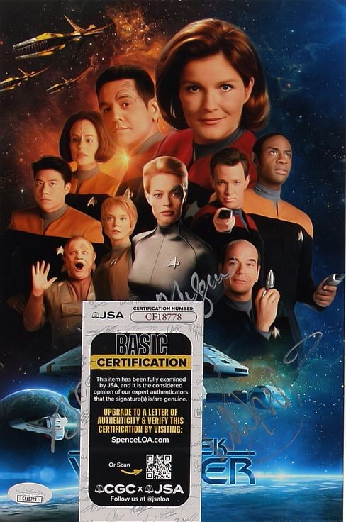 Star Trek Voyager CAST - 20x30 cm Autogramm mit COA (JSA)