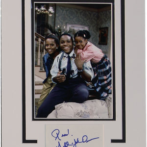 Malcolm-Jamal Warner (+) 28x36 cm Cut-Autogramm Display LOA (ACOA)