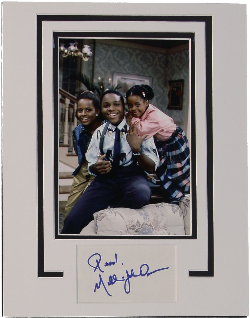 Malcolm-Jamal Warner (+) 28x36 cm Cut-Autogramm Display LOA (ACOA)