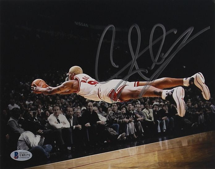 Dennis Rodman (Chicago Bulls) 20 x 25 cm Autogramm mit COA (Beckett)