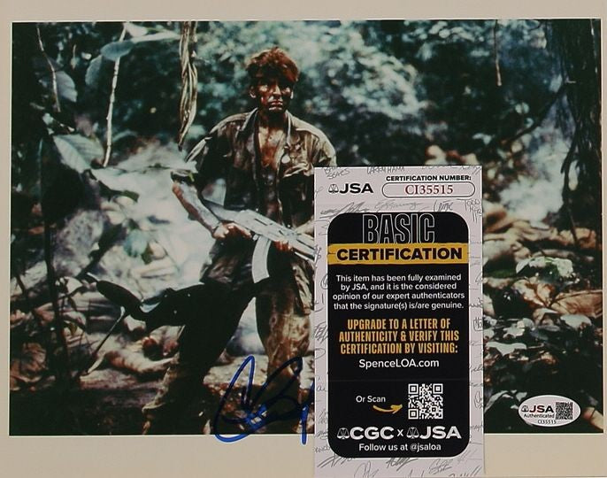 Charlie Sheen (Chris Taylor – Platoon) 20 x 25 cm Autogramm mit COA (JSA)