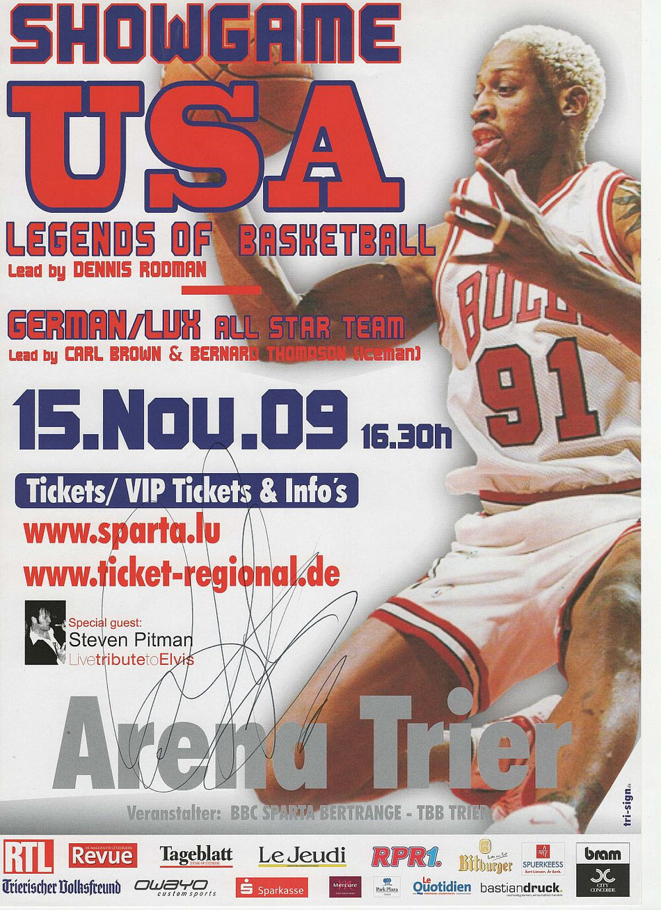 Autogramm Dennis Rodman 20 x 30 cm