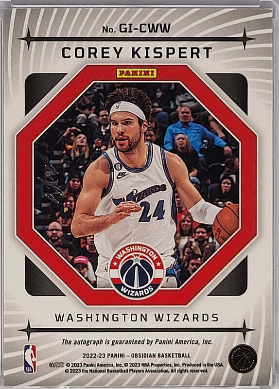 Corey Kispert - 2022/23 Panini Obsidian - Auto 1/1