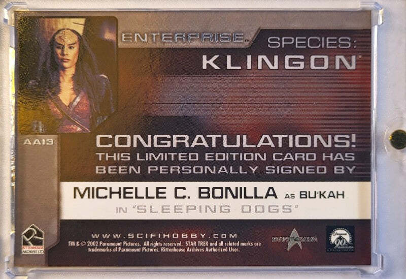 Michelle Bonilla als "Bu'Kah" - Aliens of Enterprise - 2002 Rittenhouse - Auto