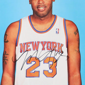 Marcus Camby – Original Autogramm auf 28 x 43 cm Foto mit COA (ACOA)