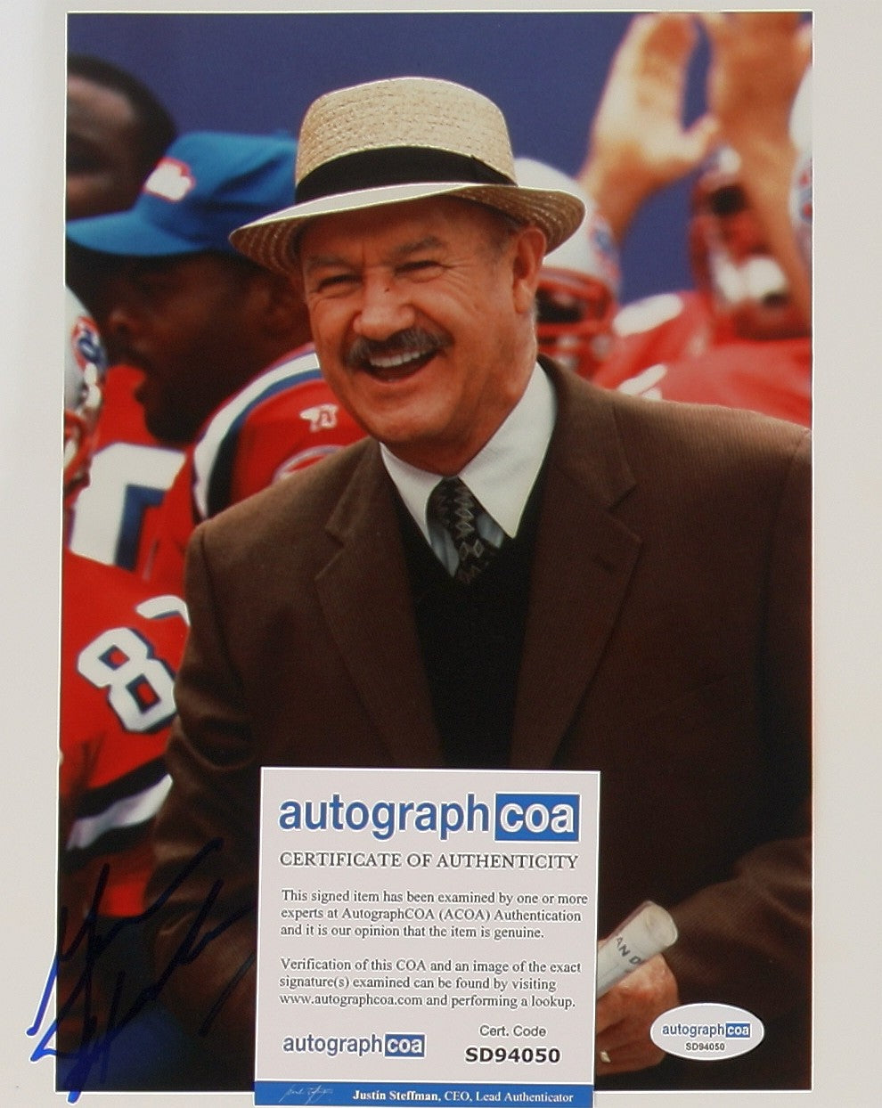 Gene Hackman (+2025) Originalautogramm 20 x 25 mit COA (ACOA)