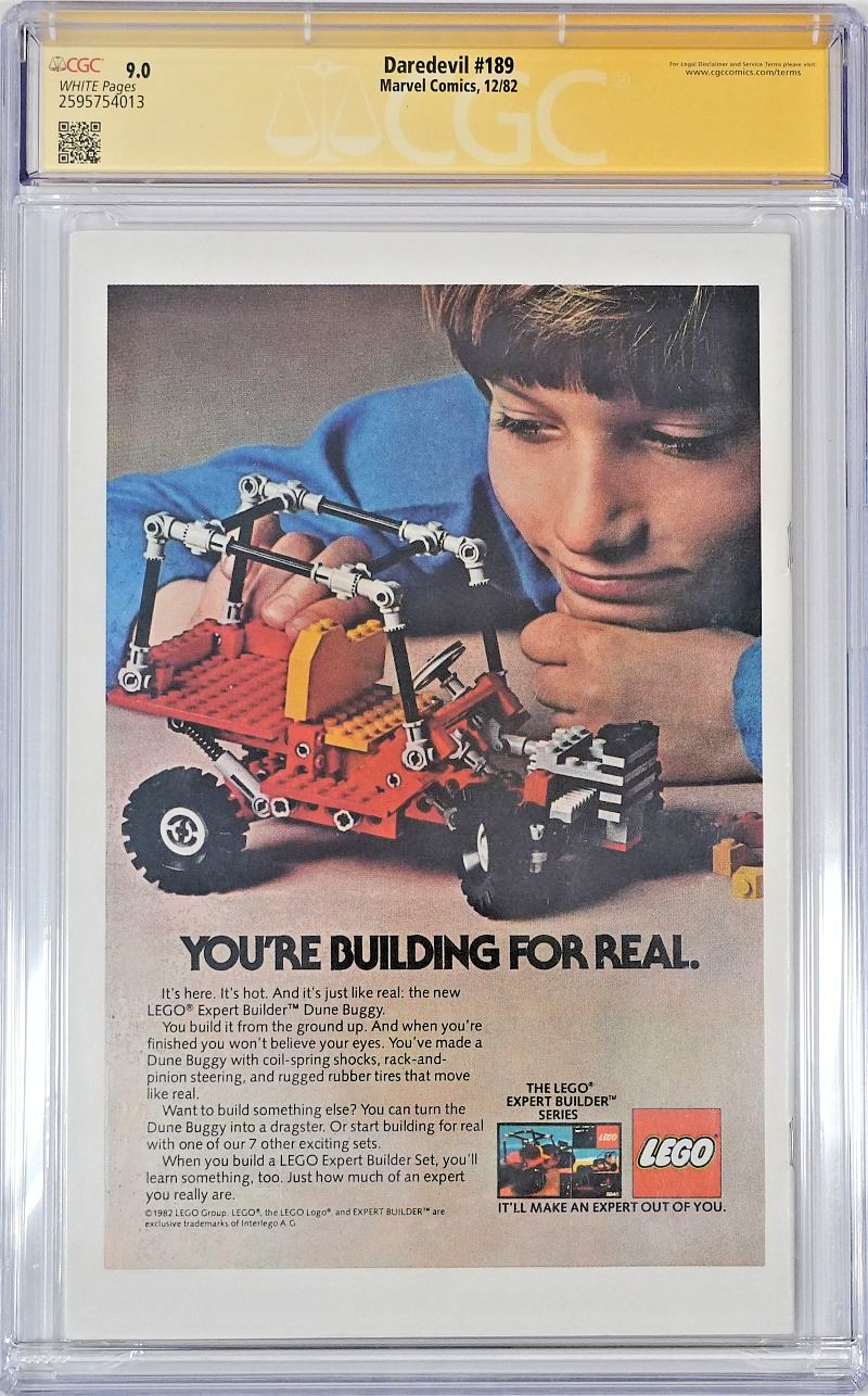 Daredevil #189 (1982) CGC SS 9.0 signierter Comic Klaus Janson