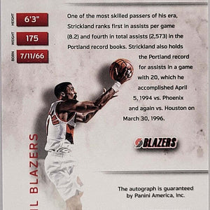 Rod Strickland - 2014/15 Panini Preferred - on card Auto /75