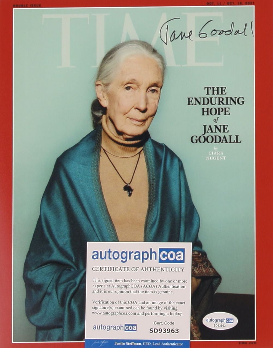 Jane Goodall 20x25 cm Autogramm COA (ACOA)