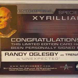 Randy Oglesby als "Trena'l" - Aliens of Enterprise - 2002 Rittenhouse - Auto
